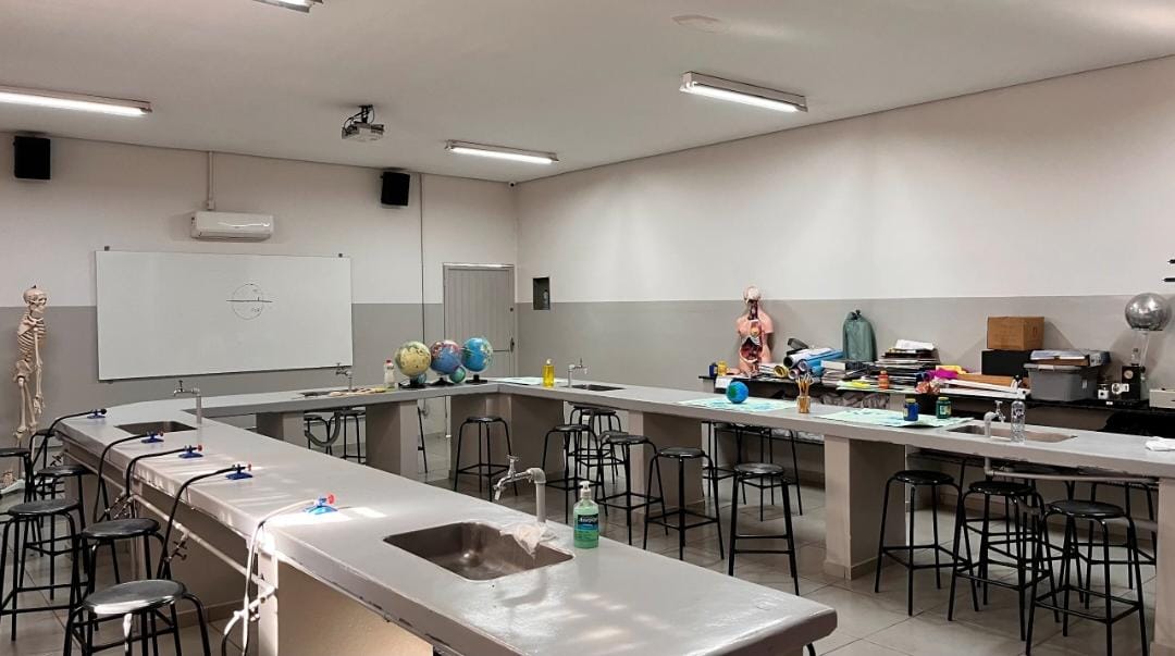 Laboratório de química e ciências